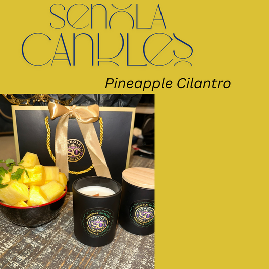 Pineapple Cilantro Black Matte 16oz Candle