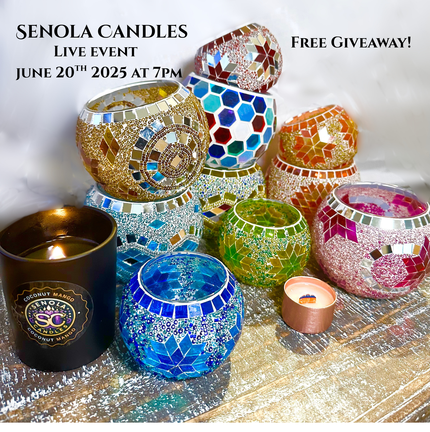 Live Event June 20th Introducing Senola Candles