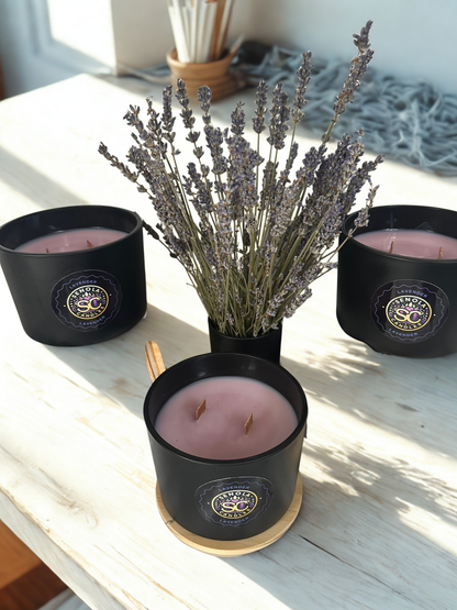 3 Lavender Scented Candle | Calming Floral Home Fragrance
