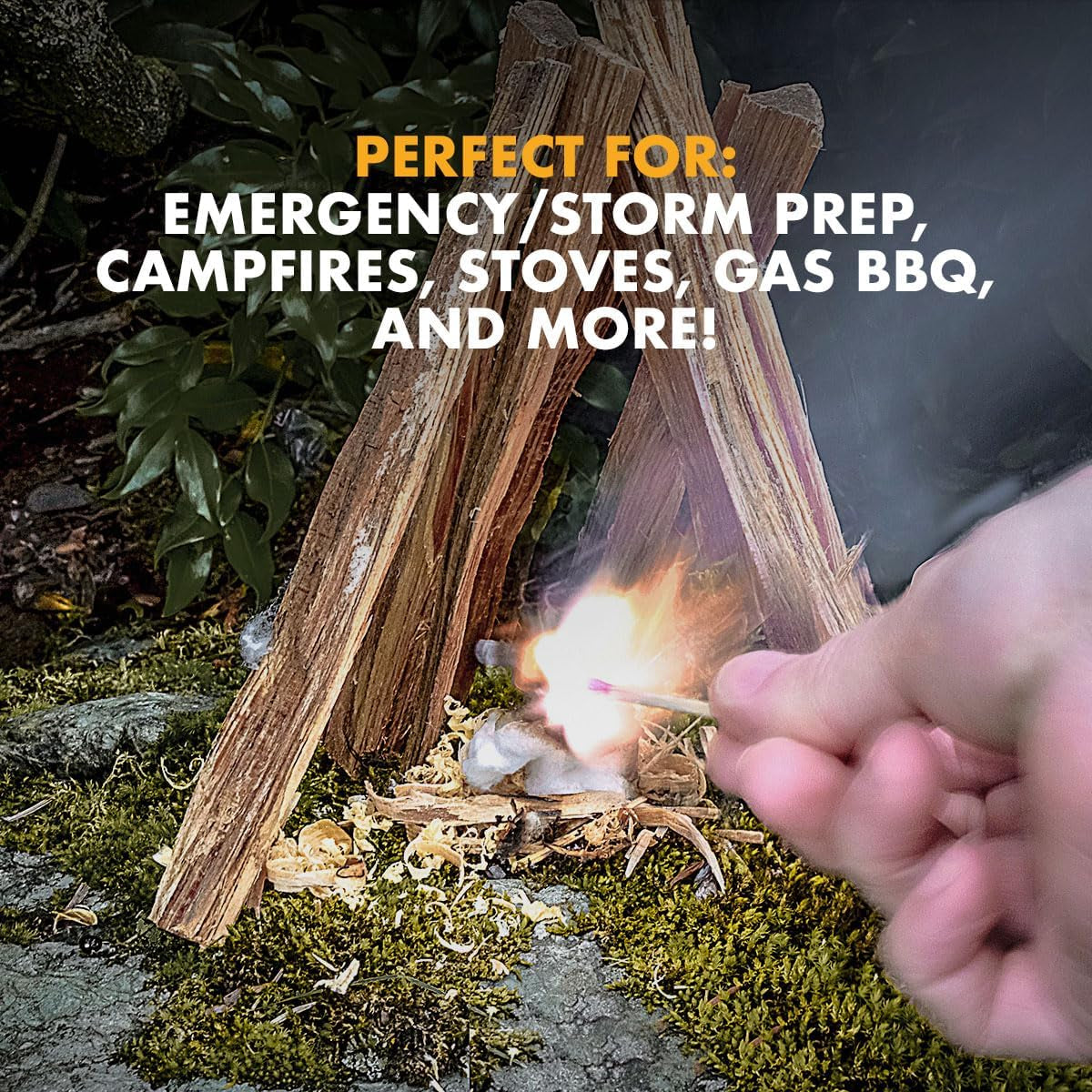 Stormproof, Waterproof & Windproof Match Kit with 4 Packs of Refill Matches