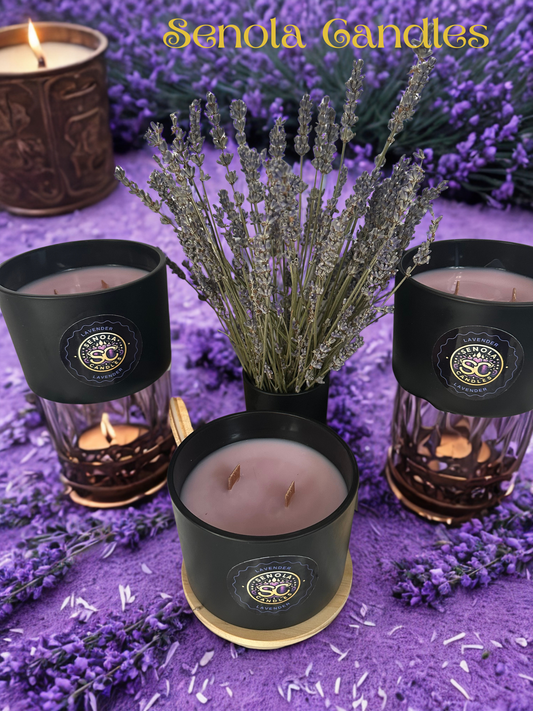3 Lavender Scented Candle | Calming Floral Home Fragrance
