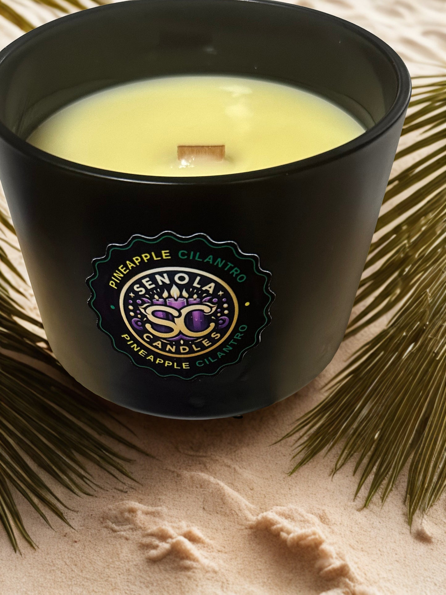 Pineapple Cilantro Black Matte 16oz Candles