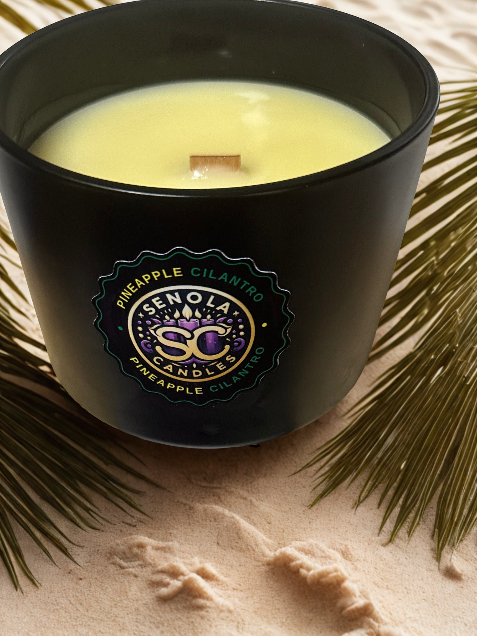 Pineapple Cilantro Black Matte 16oz Candles