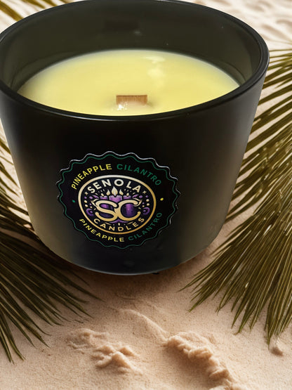 Pineapple Cilantro Black Matte 16oz Candles